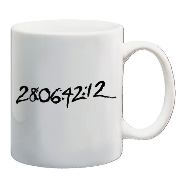Donnie Darko Inspired Mug - Flight Number, 28:06:42:12
