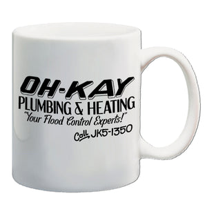 Home Alone Inspired Mug - Oh-Kay Plumbing And Heating Your Flood Control Experts