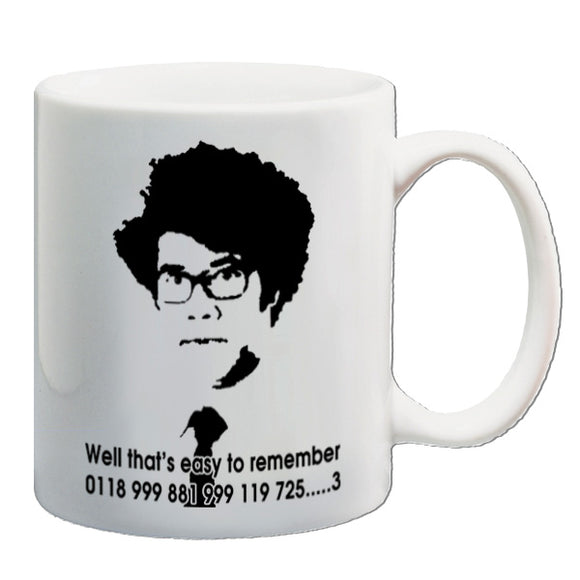 The IT Crowd Inspired Mug - Well That's Easy To Remember 0118 999 811 999 119 725.....3