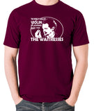 Reservoir Dogs - Mr Pink, The Worlds Smallest Violin Playing Just for the Waitresses - Men's T Shirt - burgundy