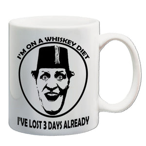 Tommy Cooper Inspired Mug - I'm on a Whiskey Diet I've Lost 3 Days Already